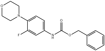 (3-氟-4-吗啉-4-基苯基)氨基甲酸苄酯, 168828-81-7, 结构式