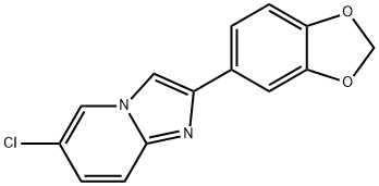 2-BENZO[1,3]DIOXOL-5-YL-6-CHLORO-IMIDAZO[1,2-A]PYRIDINE Structure