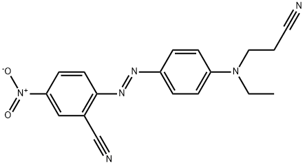 2-[[4-[(2-シアノエチル)エチルアミノ]フェニル]アゾ]-5-ニトロベンゾニトリル 化学構造式