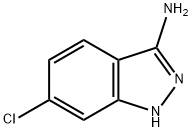 6-クロロ-1H-インダゾール-3-アミン 化学構造式