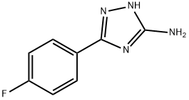 5-(4-フルオロフェニル)-4H-1,2,4-トリアゾール-3-アミン 化学構造式