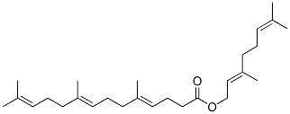 3,7-dimethylocta-2,6-dienyl 5,9,13-trimethyltetradeca-4,8,12-enoate Struktur