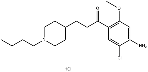 1-(4-AMINO-5-CHLORO-2-METHOXYPHENYL)-3-[1-BUTYL-4-PIPERIDINYL]-1-PROPANONE HYDROCHLORIDE Structure