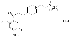 1-(4-AMINO-5-CHLORO-2-METHOXYPHENYL)-3-[(1-2-METHYLSULPHONYLAMINO)ETHYL-4-PIPERIDINYL]-1-PROPANONE HYDROCHLORIDE price.