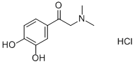 ALPHA-DIMETHYLAMINO-3',4'-DIHYDROXYACETOPHENONE HYDROCHLORIDE 化学構造式