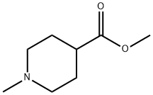 1-メチル-4-ピペリジンカルボン酸メチル 化学構造式