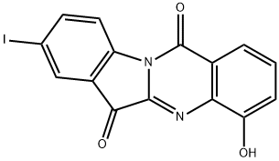 Indolo[2,1-b]quinazoline-6,12-dione,  4-hydroxy-8-iodo- Struktur