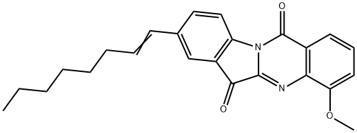 Indolo[2,1-b]quinazoline-6,12-dione,  4-methoxy-8-(1-octenyl)-  (9CI) Struktur
