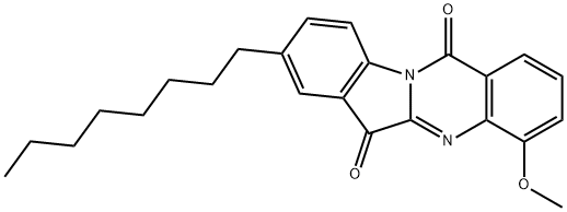 Indolo[2,1-b]quinazoline-6,12-dione,  4-methoxy-8-octyl- Structure
