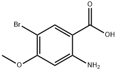 2-アミノ-5-ブロモ-4-メトキシ安息香酸 化学構造式