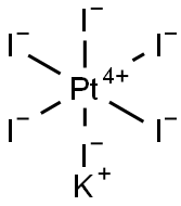ヘキサヨード白金(IV)酸カリウム 化学構造式