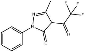 4-三氟乙酰-3-甲基-1-苯基-5-吡唑啉酮, 1691-93-6, 结构式