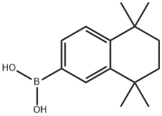 (5,5,8,8-四甲基-5,6,7,8-四氢萘-2-基)硼酸 结构式