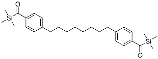 Octane, 1,8-bis[4-(trimethylsilylcarbonyl)phenyl]- Structure