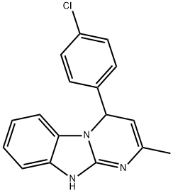1,4-Dihydro-4-(4-chlorophenyl)-2-methylpyrimido(1,2-a)benzimidazole Structure