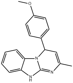 1,4-Dihydro-4-(4-methoxyphenyl)-2-methylpyrimido(1,2-a)benzimidazole Structure
