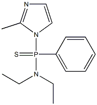 L-N,N-Diethyl-p-(2-methylimidazol-1-yl)-p-(phenyl)phosphinothioic amide Struktur