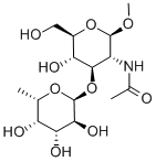 Methyl 2-Acetamido-2-deoxy-3-O-(a-L-fucopyranosyl)-b-D-glucopyranoside Structure
