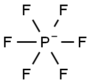 ヘキサフルオロホスファート 化学構造式