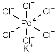 ヘキサクロロパラジウム(IV)酸カリウム 化学構造式