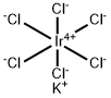 ヘキサクロロイリジウム(IV)酸カリウム 化学構造式