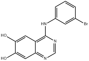 4-(3-broMophenylaMino)quinazoline-6,7-diol Struktur