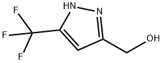 [3-(トリフルオロメチル)-1H-ピラゾール-5-イル]メタノール 化学構造式