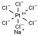 六氯代铂酸(2-)二钠盐, 16923-58-3, 结构式