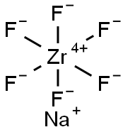 Sodium hexafluorozirconate Struktur