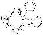2,2,4,4,6,6-hexamethyl-8,8-diphenylcyclotetrasiloxane Struktur