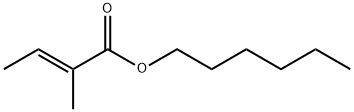 (E)-2-甲基-2-丁烯酸己酯, 16930-96-4, 结构式
