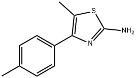5-メチル-4-(4-メチルフェニル)-1,3-チアゾール-2-アミン 化学構造式