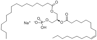 1-PALMITOYL-2-OLEOYL-SN-GLYCERO-3-PHOSPHATE (SODIUM SALT);16:0-18:1 PA, 169437-35-8, 结构式