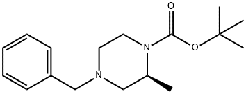 (S)-TERT-BUTYL 4-BENZYL-2-METHYLPIPERAZINE-1-CARBOXYLATE Struktur