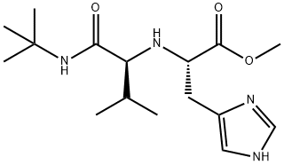 L-Histidine, N-[1-[[(1,1-dimethylethyl)amino]carbonyl]-2-methylpropyl]-, methyl ester, (S)- (9CI) Structure