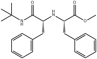 L-Phenylalanine, N-[2-[(1,1-dimethylethyl)amino]-2-oxo-1-(phenylmethyl)ethyl]-, methyl ester, (R)- (9CI) Structure