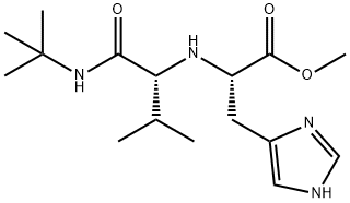 L-Histidine, N-[1-[[(1,1-dimethylethyl)amino]carbonyl]-2-methylpropyl]-, methyl ester, (R)- (9CI) Struktur