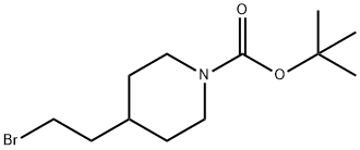 N-叔丁氧羰基-4-(2-溴乙基)哌啶, 169457-73-2, 结构式