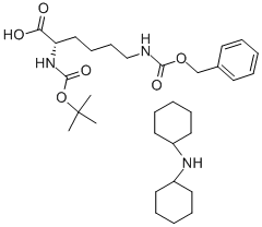 Nalpha-BOC-Nepsilon-CBZ-L-赖氨酸 DCHA, 16948-04-2, 结构式