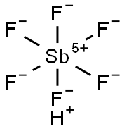 フルオロアンチモン酸 化学構造式