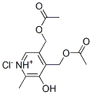 3,4-bis(acetoxymethyl)-5-hydroxy-6-methylpyridinium chloride Structure