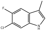 6-CHLORO-5-FLUORO-3-METHYLINDOLE Structure