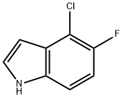 4-クロロ-5-フルオロ-1H-インドール 化学構造式