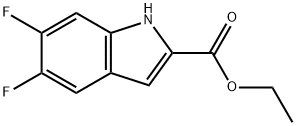 5,6-二氟-1H-吲哚-2-羧酸乙酯, 169674-34-4, 结构式