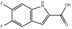 5,6-二氟吲哚-2-羧酸, 169674-35-5, 结构式