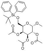 甲基 6-O-[(叔丁基)二苯基硅烷基]-ALPHA-D-吡喃半乳糖苷三乙酸酯, 169686-81-1, 结构式