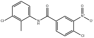 3-ニトロ-4,3'-ジクロロ-2'-メチルベンズアニリド 化学構造式