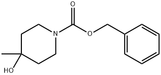4-羟基-4-甲基哌啶-1-羧酸苄酯 结构式