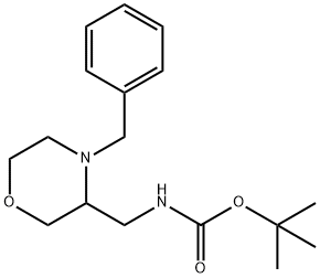 ((4-苄基吗啉-3-基)甲基)氨基甲酸叔丁酯, 169750-74-7, 结构式