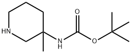 3-アミノ-3-メチルピペリジン, 3-BOC保護 化学構造式